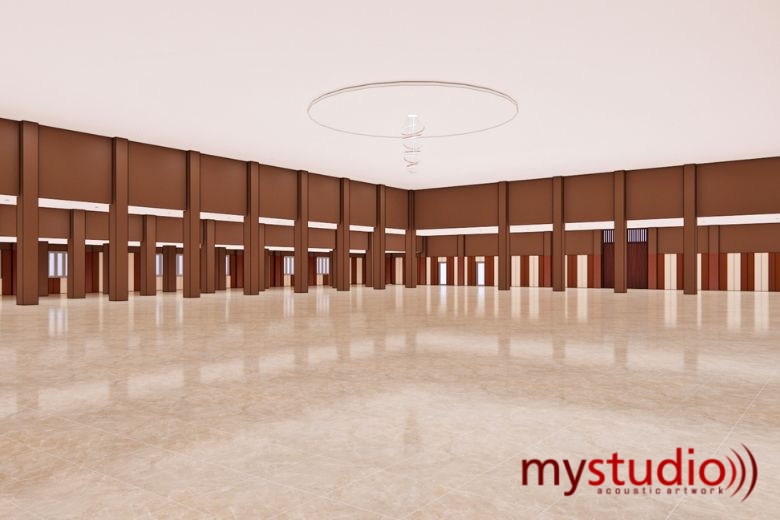 Pembuatan Padded Wall Panel Aula Universitas Muhammadiyah Cirebon 