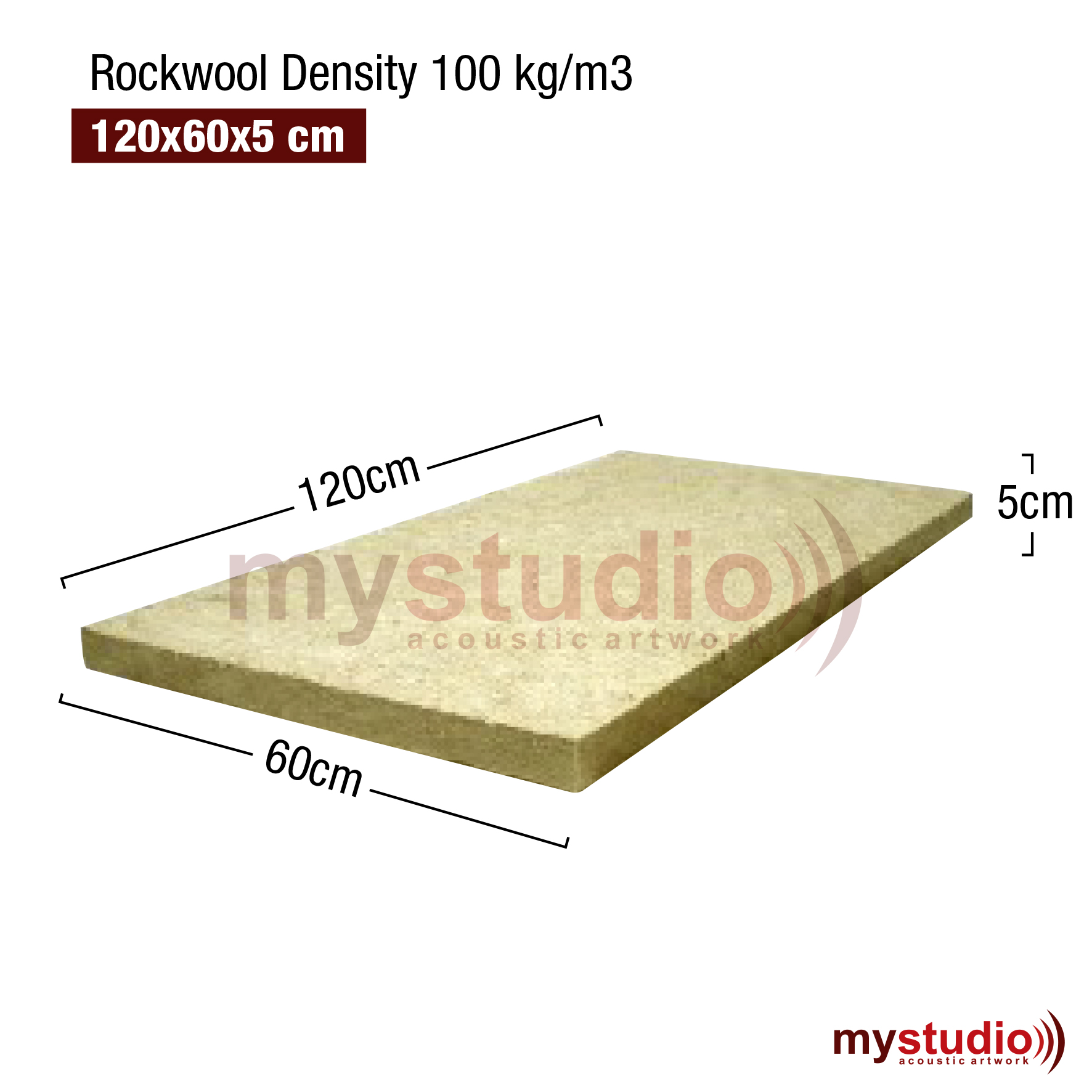 Rockwool 5cm density 100 Kg/m3